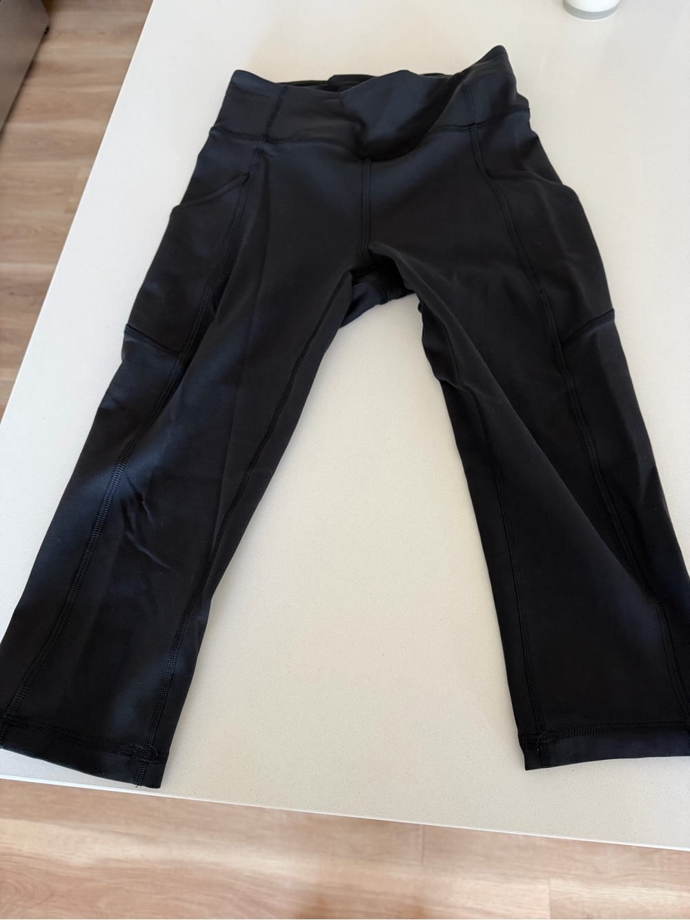 lululemon athletica Black Crop Leggings with Side Pockets